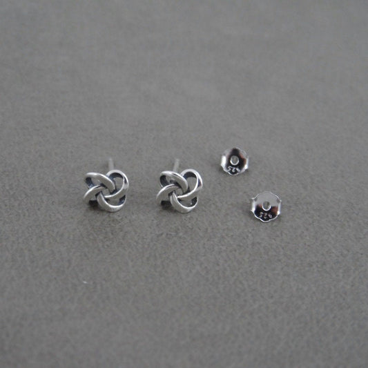 Knot Earrings in Sterling Silver