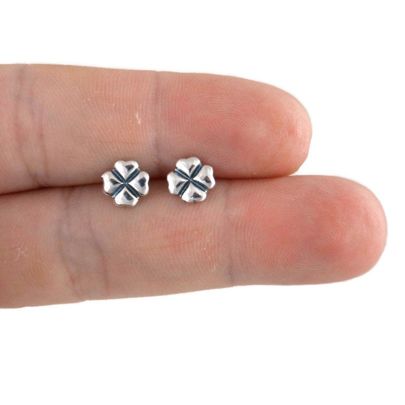 Lucky Clover Earrings in Sterling Silver