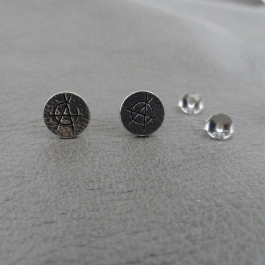 Anarchy Punk Earrings in Sterling Silver