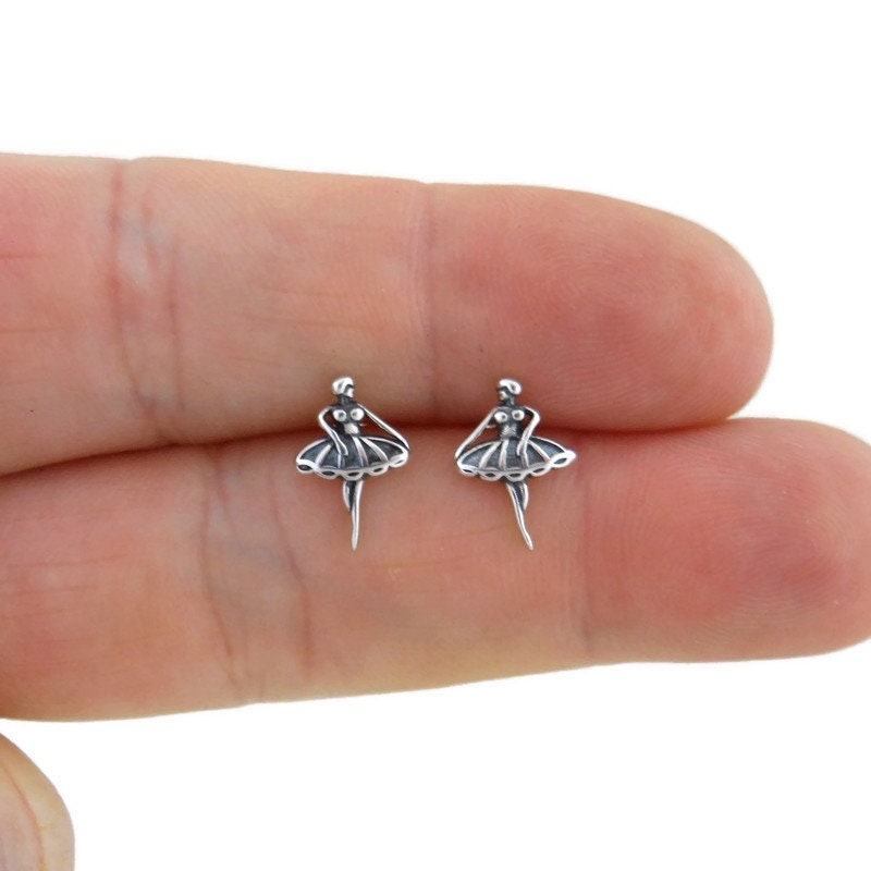 Ballerina Earrings in Sterling Silver