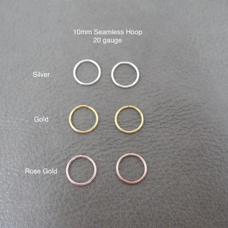 Seamless Hoop  Earrings-10mm