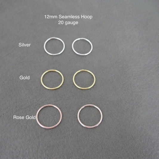 Seamless Hoop Earrings-12mm