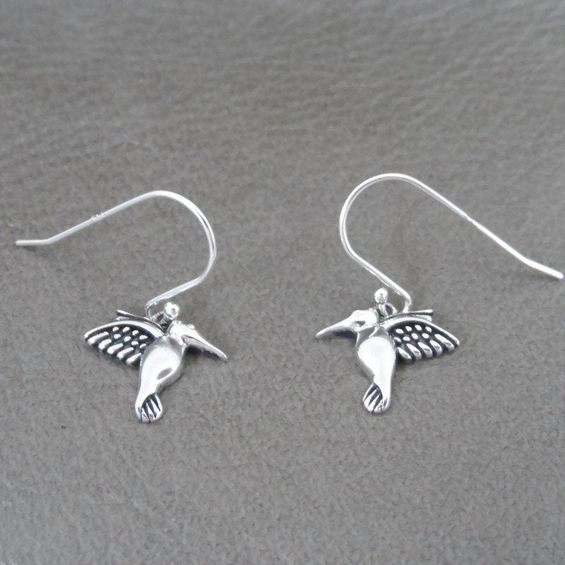 Hummingbird Sterling Silver Dangle Earrings