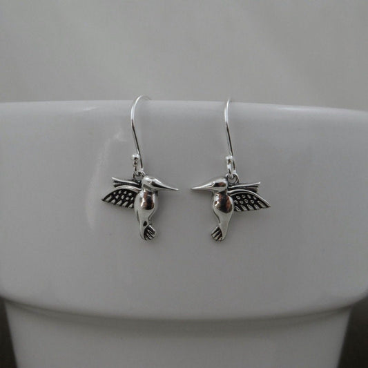 Hummingbird Sterling Silver Dangle Earrings