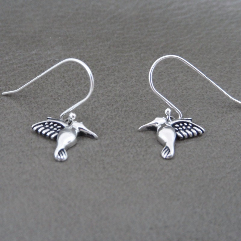 Hummingbird Sterling Silver Dangle Earrings