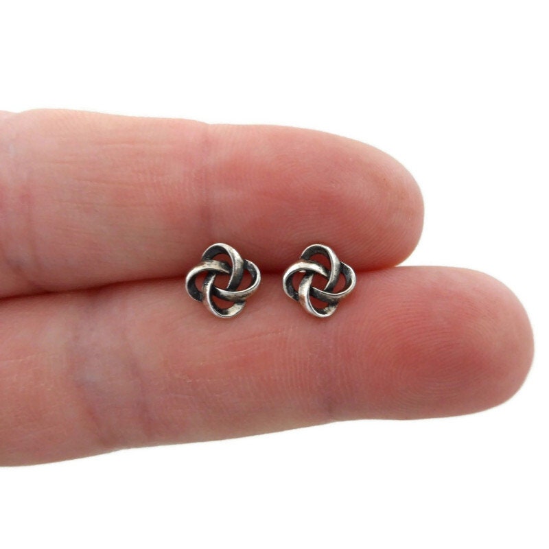 Celtic Wedding Knot Earrings in Sterling Silver