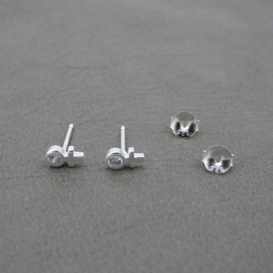 Female Symbol Earrings in Sterling Silver