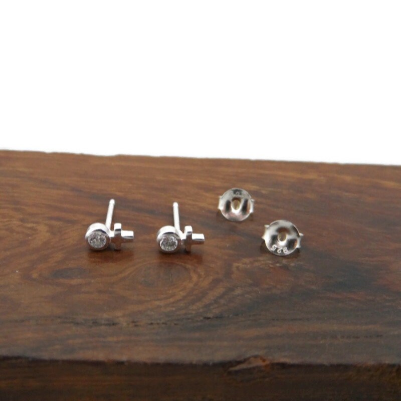 Female Symbol Earrings in Sterling Silver