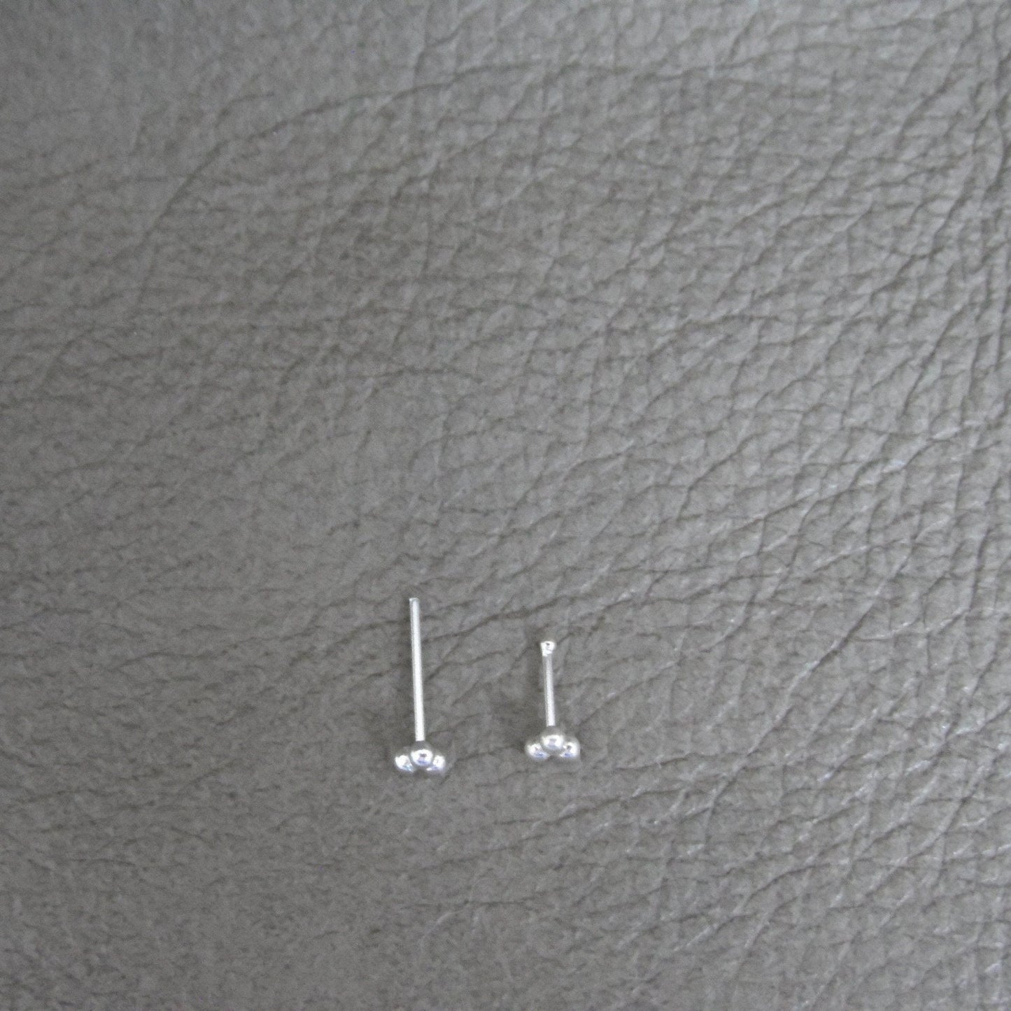 Tiny Triangle Ball Nose Stud in Sterling Silver, Tiny Nose Stud, Triangle Stud, Silver Nose Stud, Tiny Nose Stud, Body Piercing