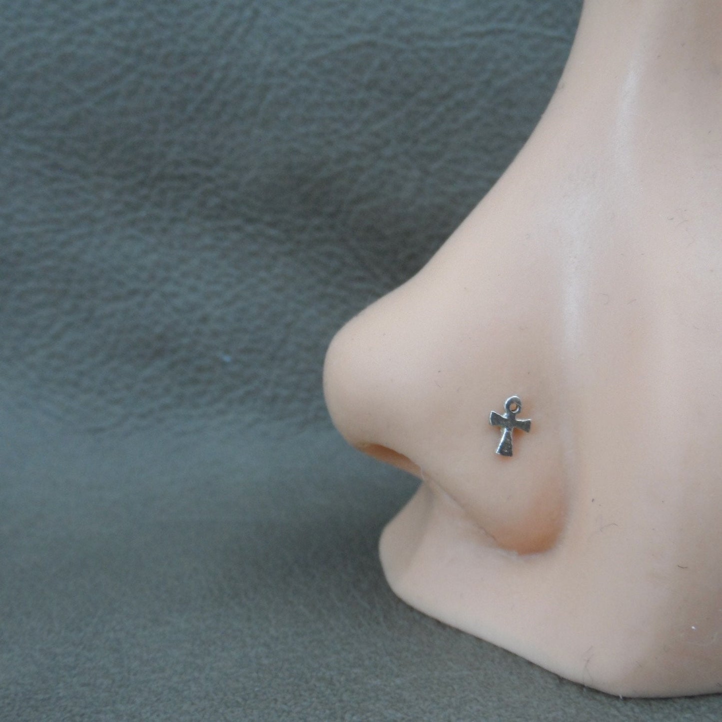 Tiny Ankh Nose Stud in Sterling Silver, Tiny Ankh Stud, Silver Nose Stud, Sterling Nose Ring, Ankh Jewelry, Tiny Nose Stud, Body Piercing