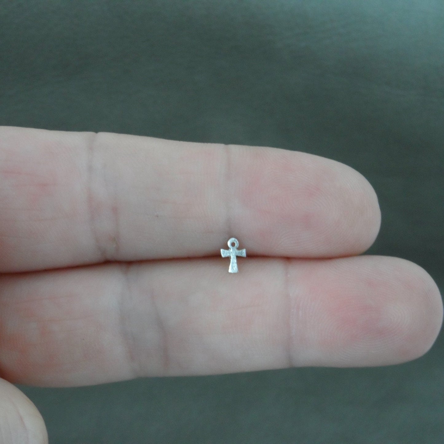 Tiny Ankh Nose Stud in Sterling Silver, Tiny Ankh Stud, Silver Nose Stud, Sterling Nose Ring, Ankh Jewelry, Tiny Nose Stud, Body Piercing