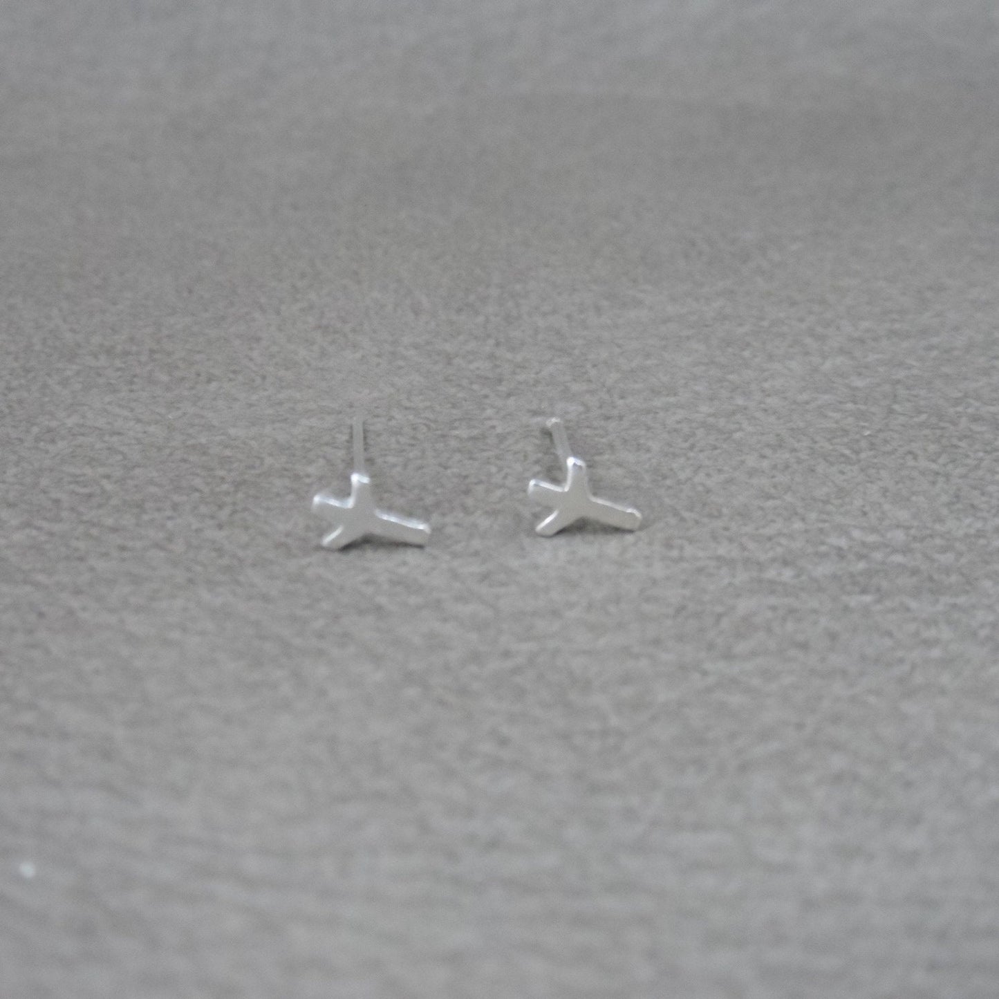 Tiny Algiz Rune Nose Stud in Sterling Silver, Algiz Jewelry, Viking Jewelry, Rune Nose Stud, Rune Jewelry, Tiny Nose Stud, Body Piercing