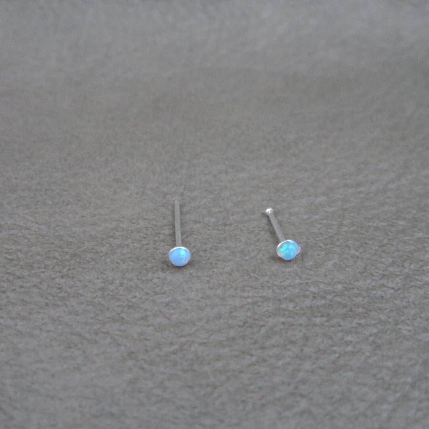 Tiny Opal Nose Stud in Sterling Silver, Tiny Opal Stud, 2mm Nose Stud, Multiple Piercings, Opal Nose Stud, Tiny Nose Stud, Body Piercing