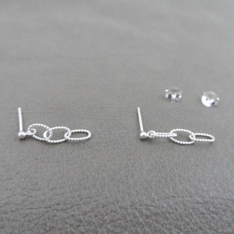 Chain Earrings in Sterling Silver