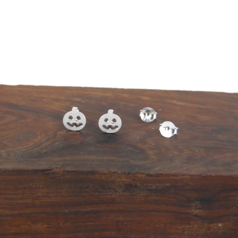 Jack o' Lantern Earrings in Sterling Silver