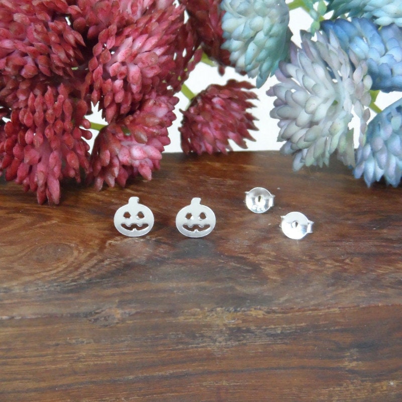 Jack o' Lantern Earrings in Sterling Silver