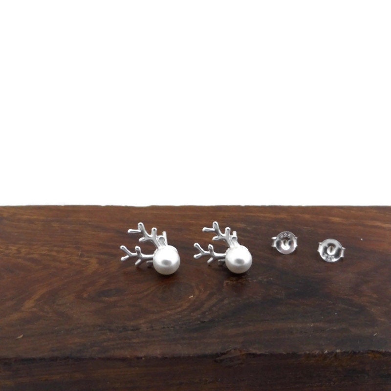 Deer Earrings in Sterling Silver