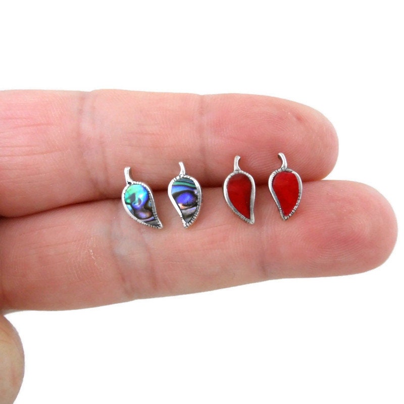 Chili Pepper Earrings in Sterling Silver