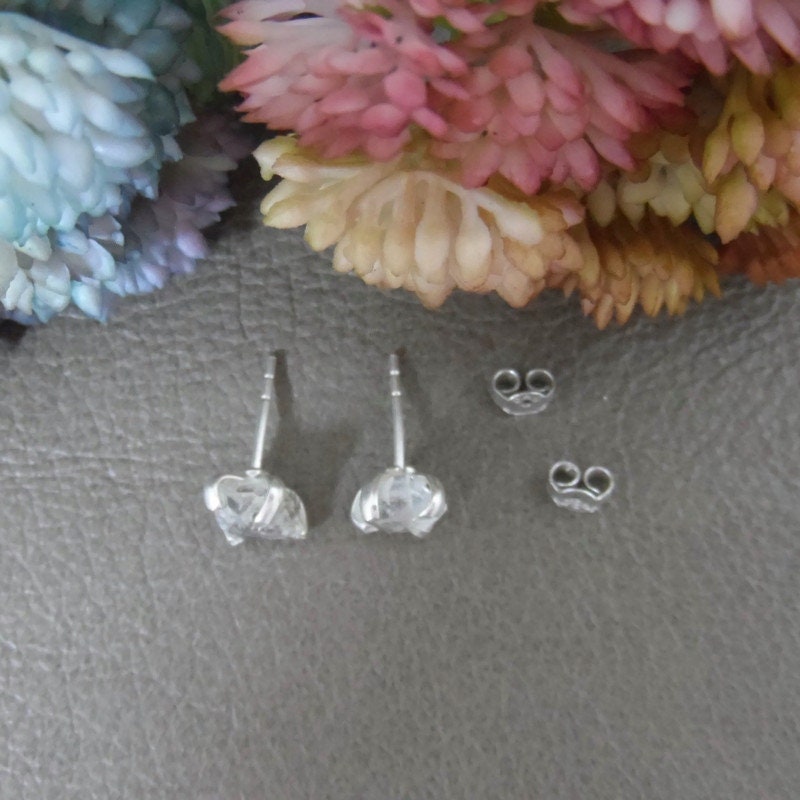 Herkimer Diamond Raw Gemstone Earrings