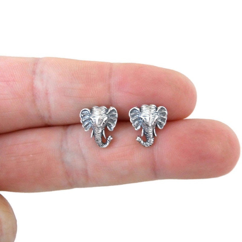 Elephant  Earrings in Sterling Silver