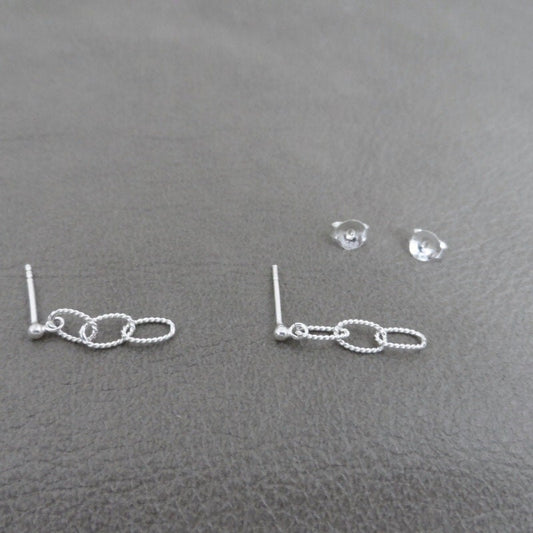 Chain Earrings in Sterling Silver