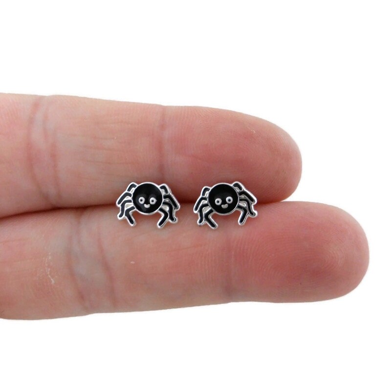 Spider Earrings in Sterling Silver