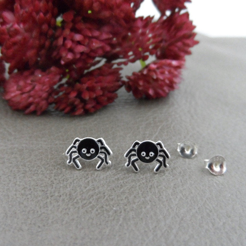 Spider Earrings in Sterling Silver