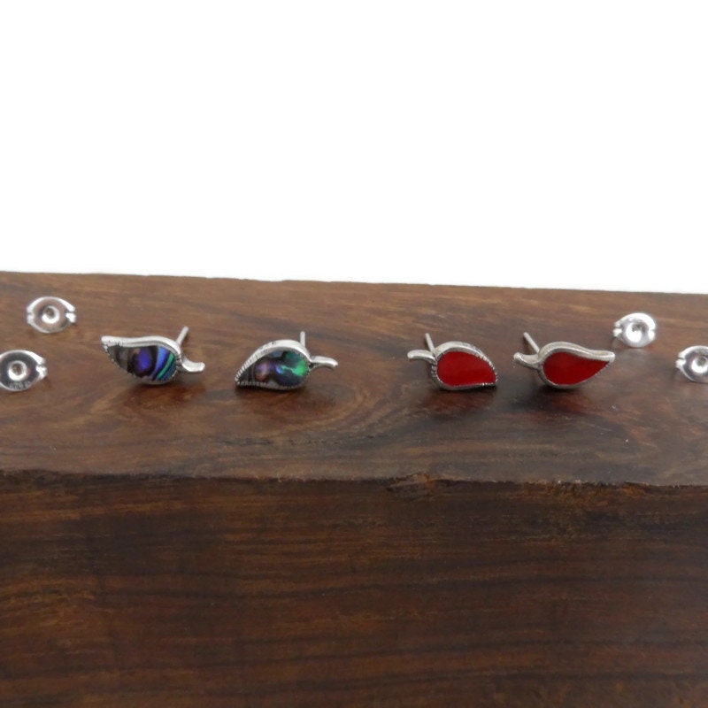 Chili Pepper Earrings in Sterling Silver