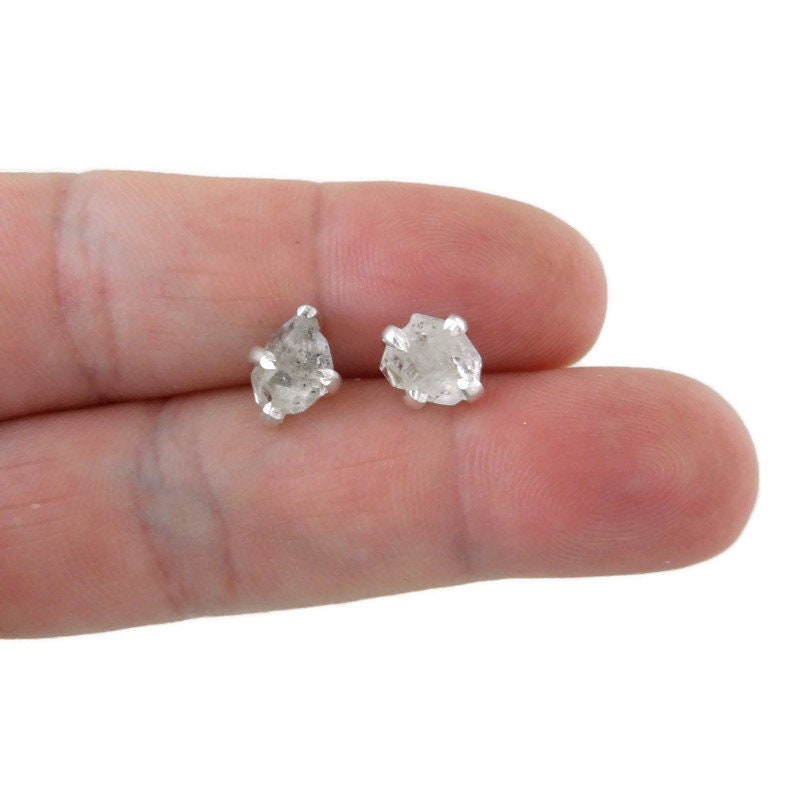 Herkimer Diamond Raw Gemstone Earrings