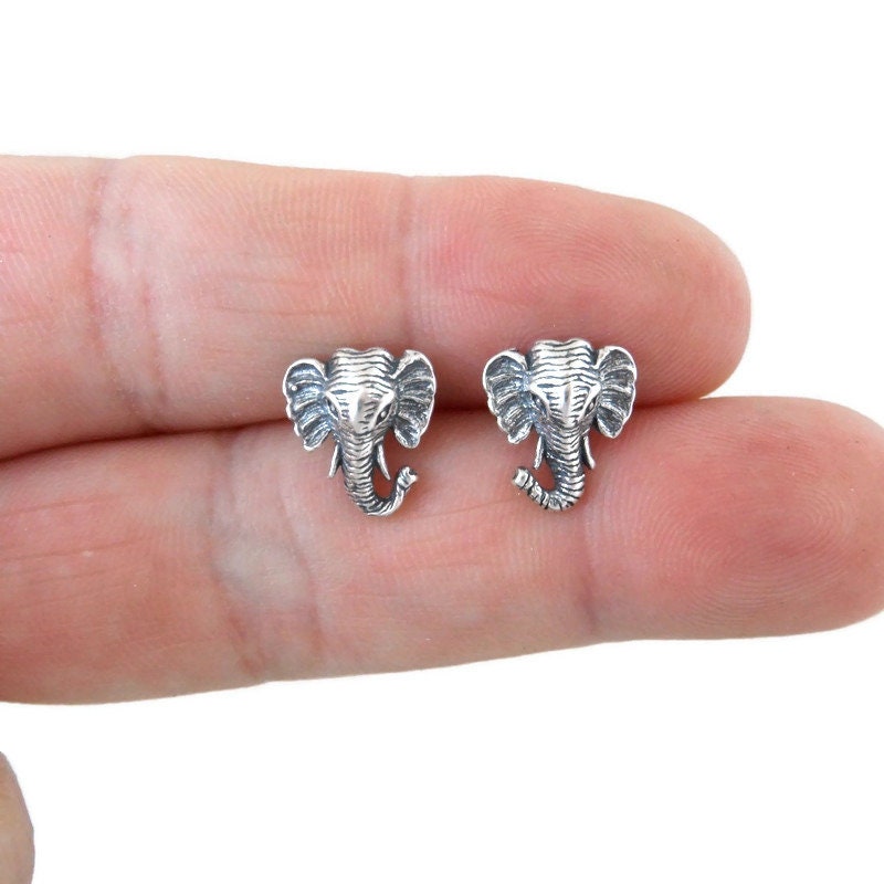 Elephant  Earrings in Sterling Silver