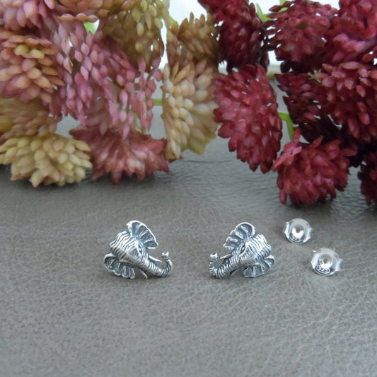 Elephant  Earrings in Sterling Silver