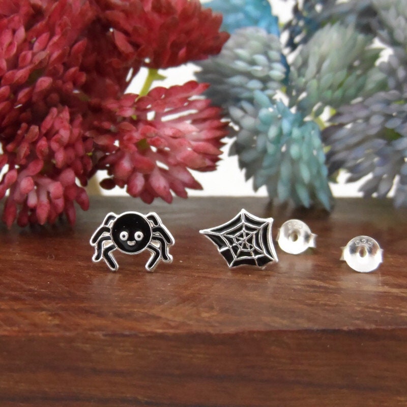 Spider & Web Earrings