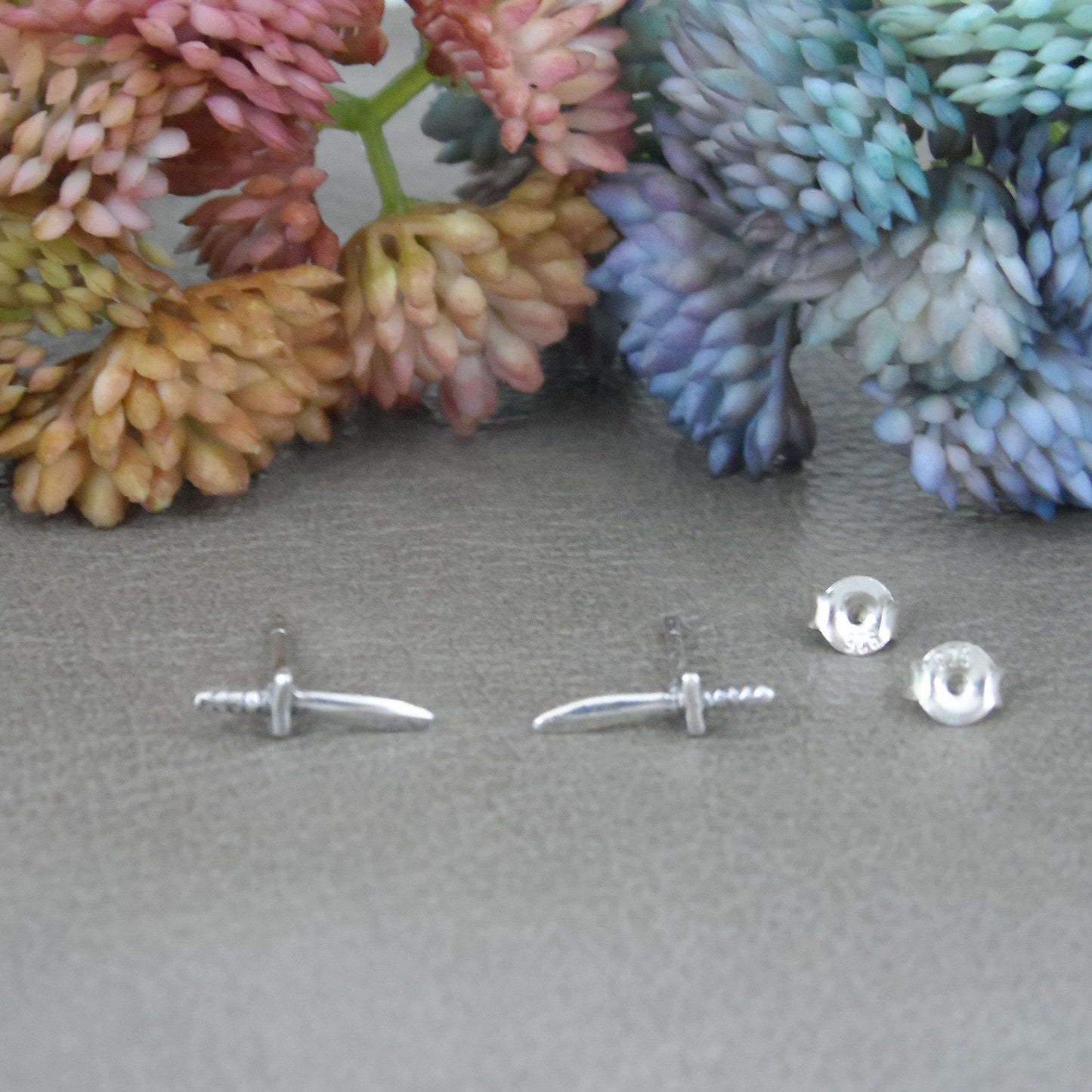 Tiny Dagger Earrings in Sterling Silver, Dagger Studs, Sword Earrings, Sword Knife Studs, Knife Jewelry, Sword Jewelry, Knife Studs