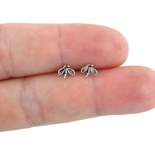 Tiny Mosquito Insect Sterling Silver Earrings, Gnat Earrings, Insect Earrings,Insect Jewelry, Insect Studs, Mosquito Stud Earrings,Gnat Stud