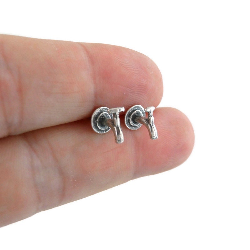 Tiny Faucet Earrings in Sterling Silver, Faucet Studs, Kitchen Earrings, Facucet Jewelry, Tiny Silver Jewelry, Gift for Her,