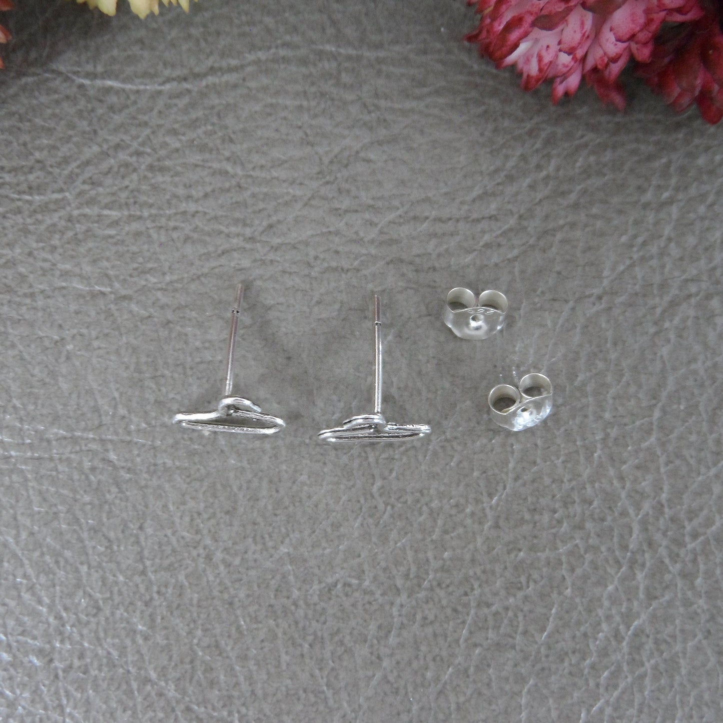 Tiny Clothes Hanger Earrings in Sterling Silver, Coat Hanger Earrings, Clothes Hanger Studs, Clothes Earrings, Clothes hanger Jewelry