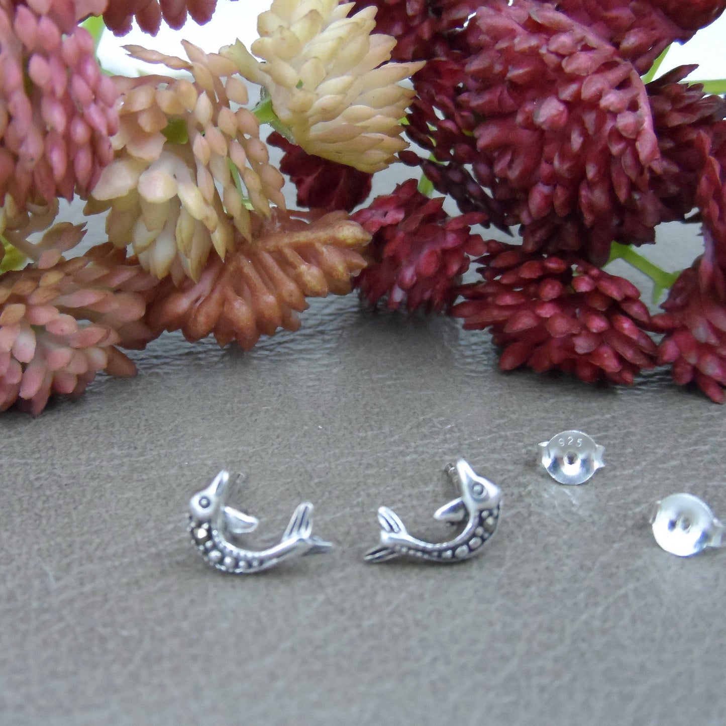 Dolphin Earrings in Sterling Silver