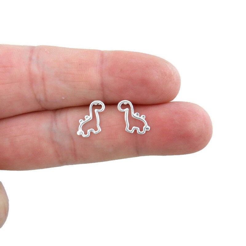 Kids Dinosaur Earrings in Sterling Silver