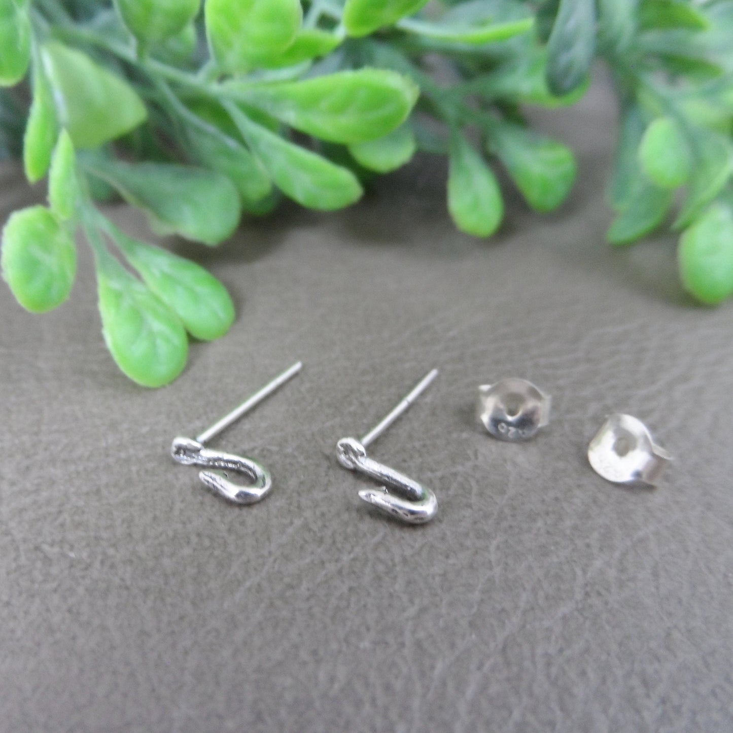 Fish Hook Earrings in Sterling Silver