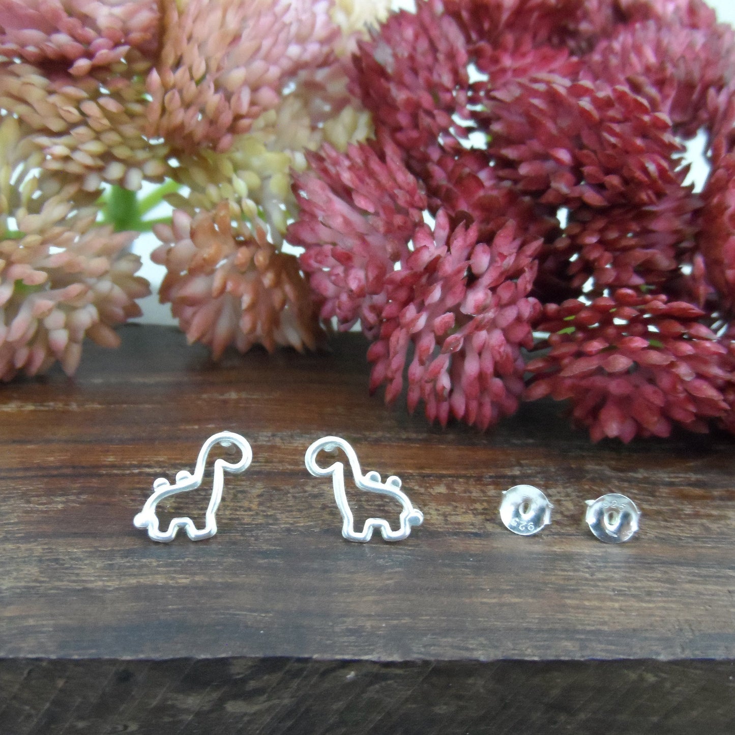 Kids Dinosaur Earrings in Sterling Silver