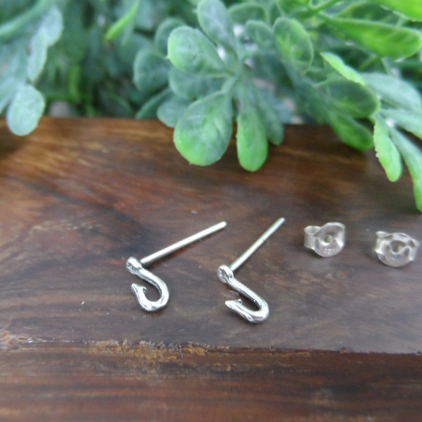 Fish Hook Earrings in Sterling Silver