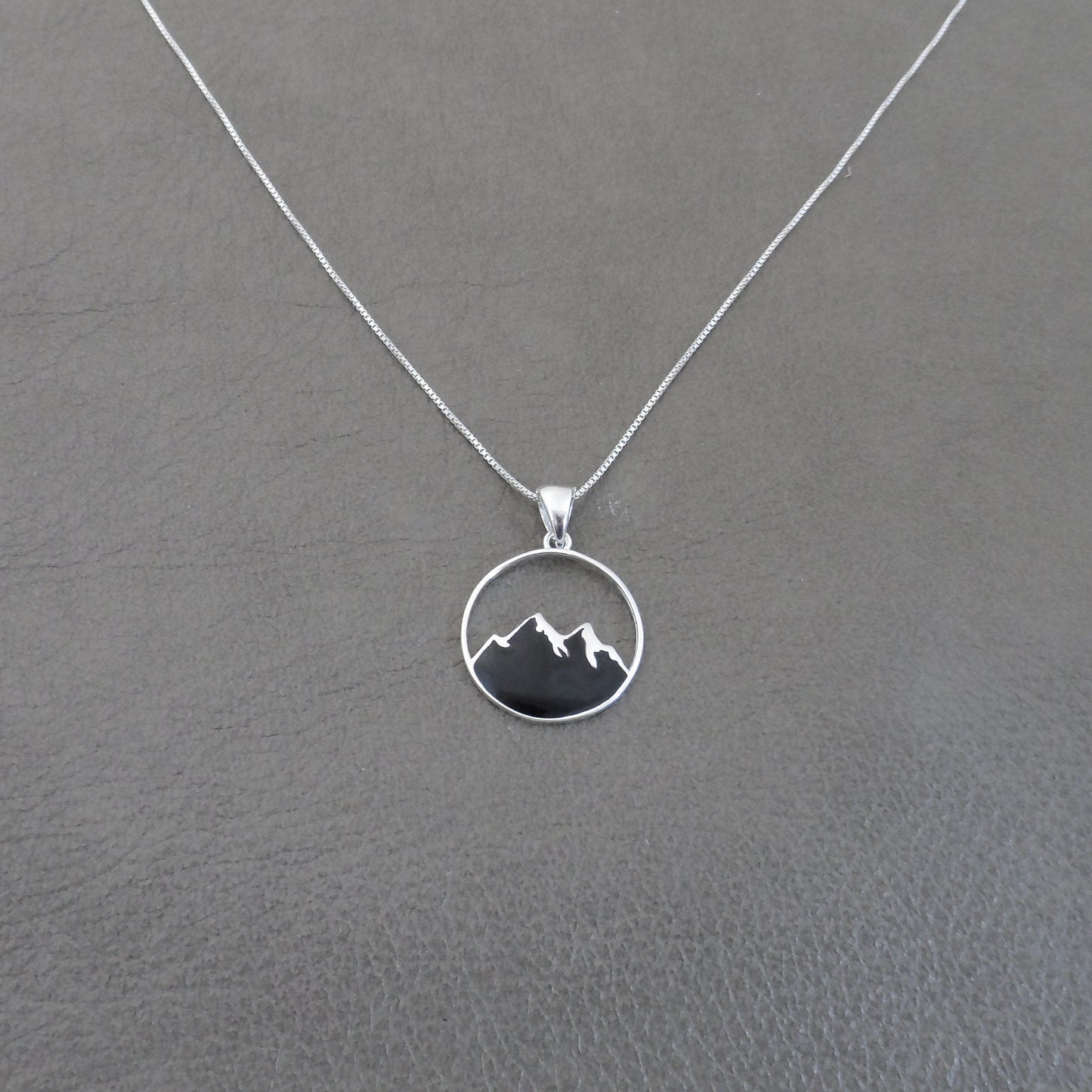 Mountain Silhouette Necklace in Sterling Silver