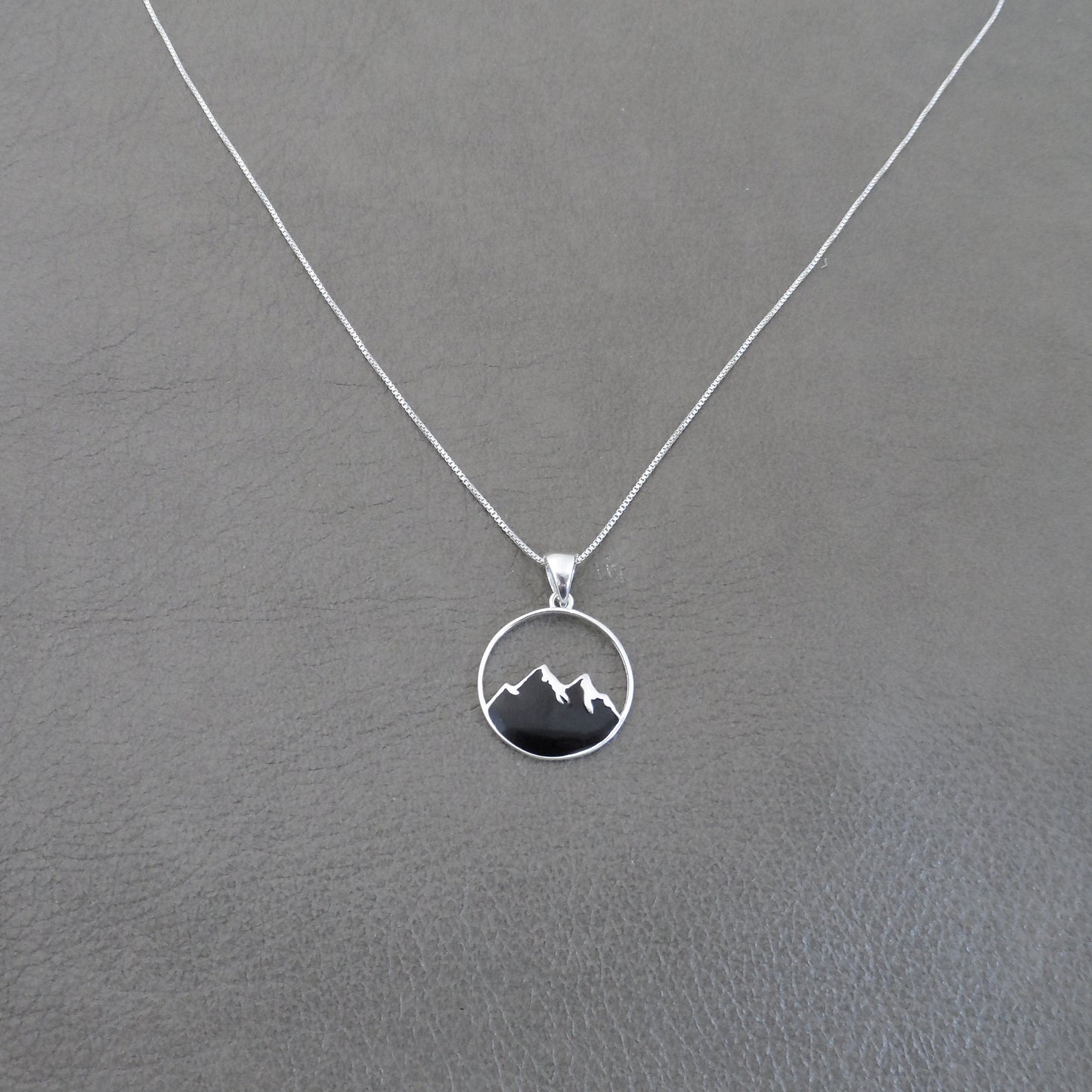 Mountain Silhouette Necklace in Sterling Silver