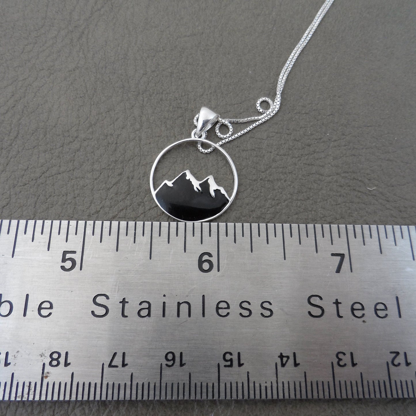 Mountain Silhouette Necklace in Sterling Silver