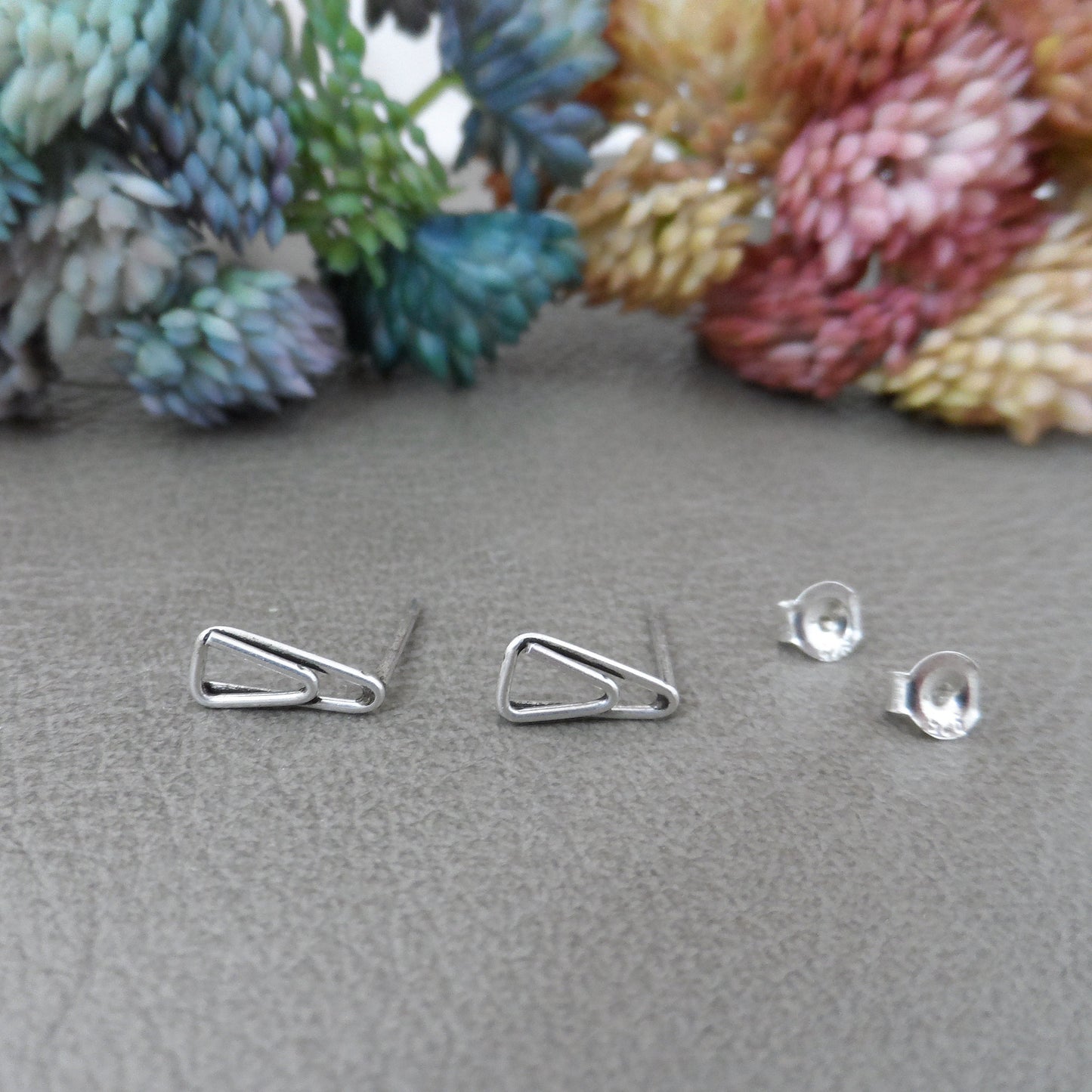 Paper Clip Earrings in Sterling Silver