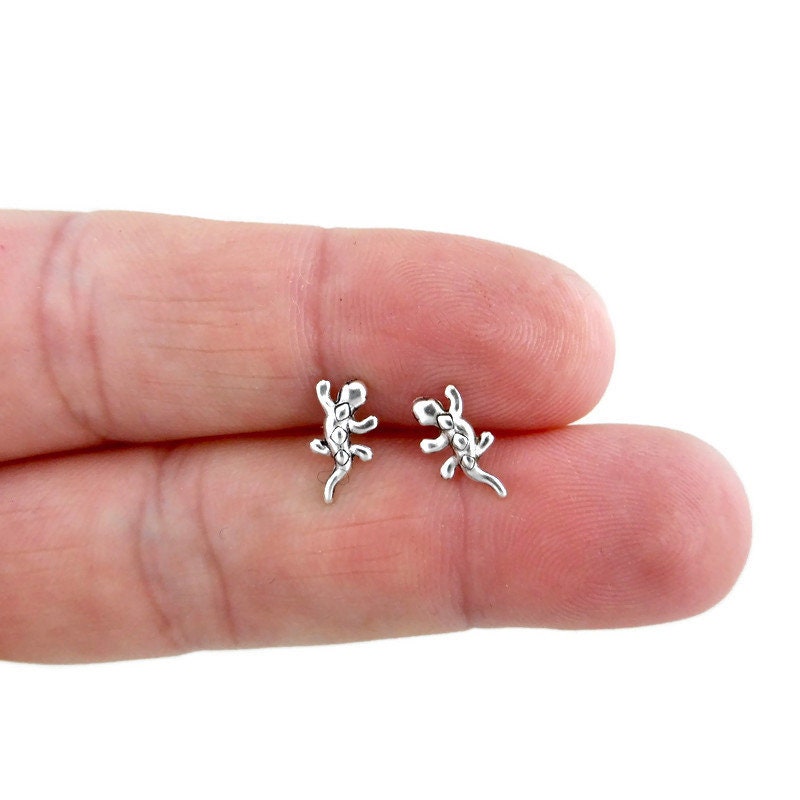 Lizard Earrings in Sterling Silver