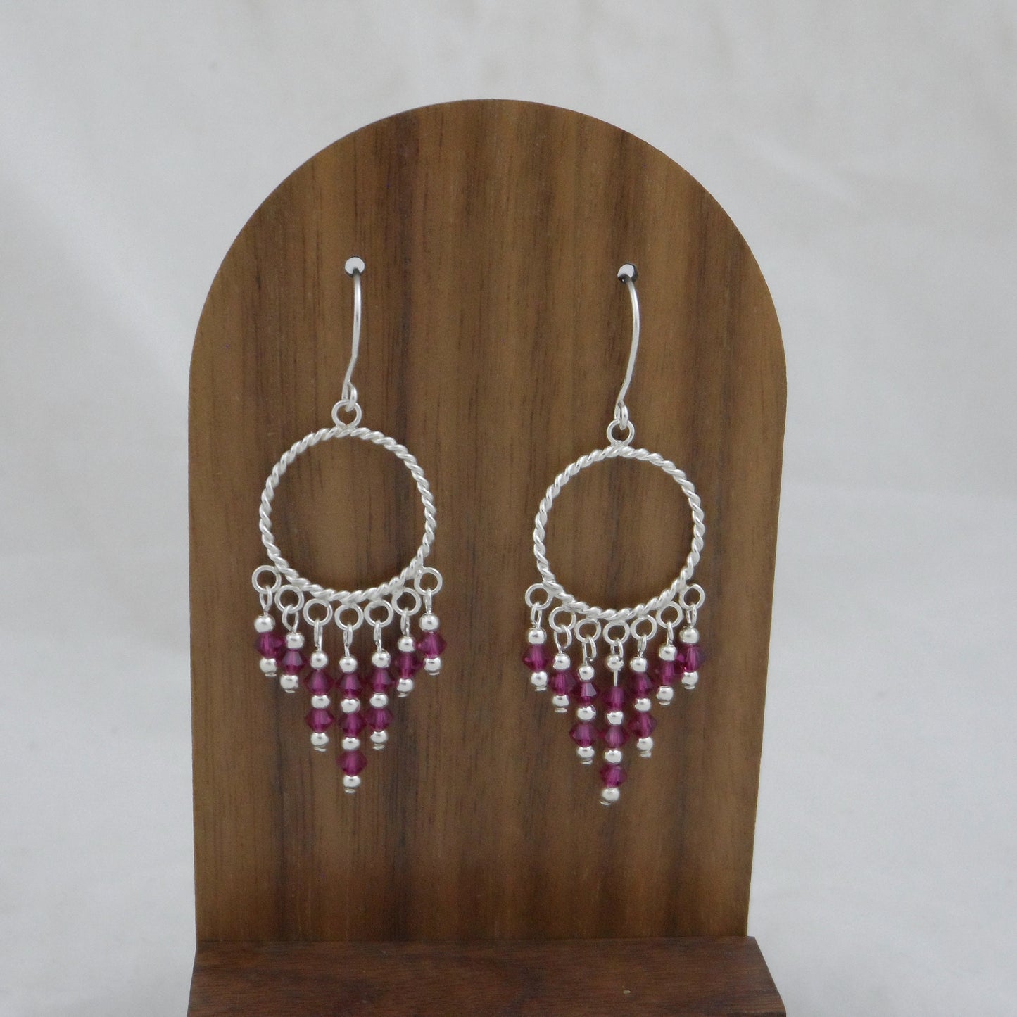 Crystal Chandelier Earrings in Sterling Silver