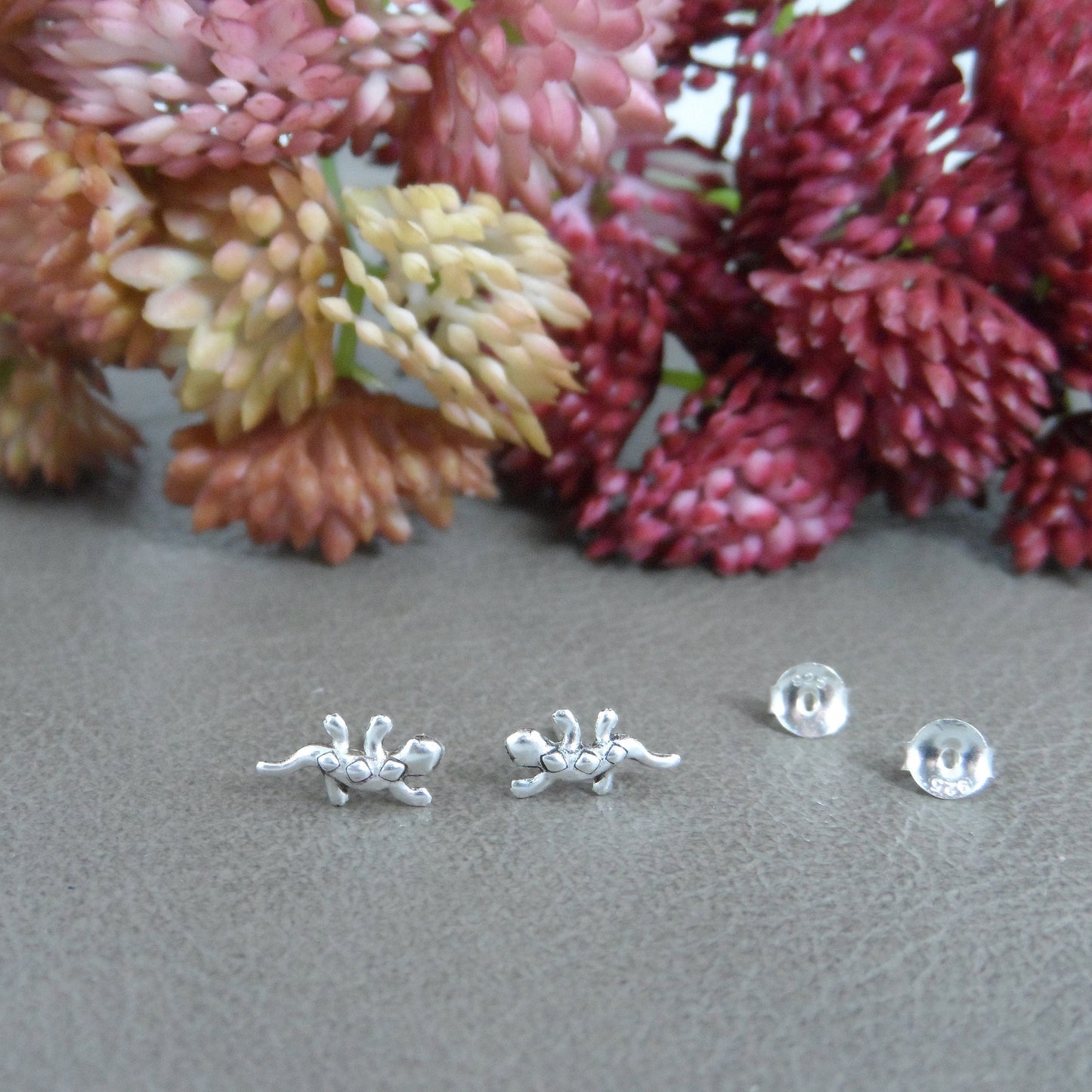 Lizard Earrings in Sterling Silver