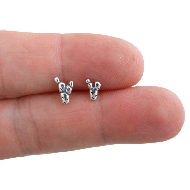 Tiny Cactus Studs in Sterling Silver, Nopal Cactus Earrings, Prickly Pear Cactus Studs, Desert Jewelry, Desert Earrings, Southwest Jewelry