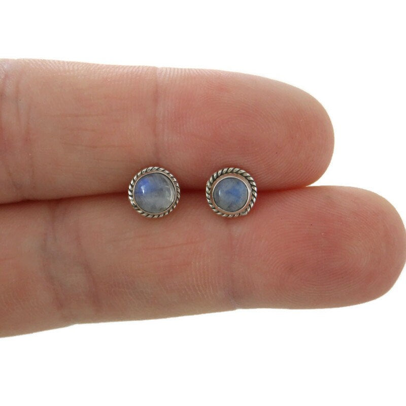 Moonstone Earrings in Sterling Silver